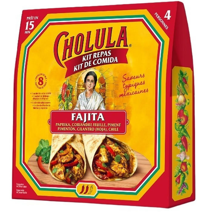 CHOLULA Kit pour fajitas avec sauce tomate pimentée