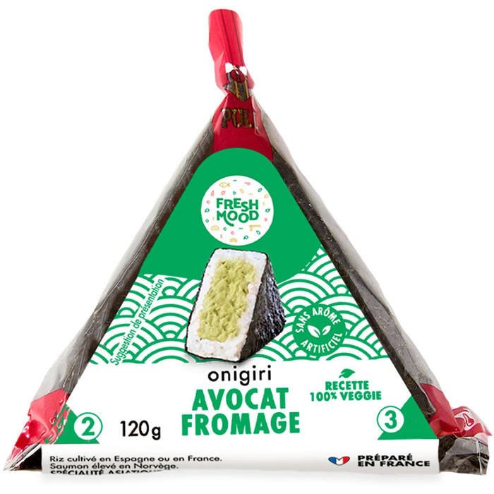 FRESHMOOD Onigiri à l'avocat et fromage