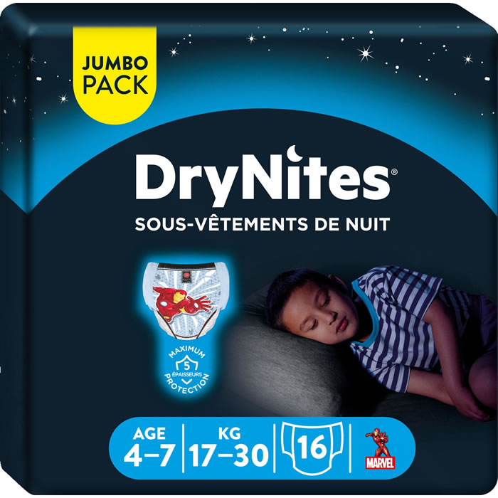 HUGGIES DryNites Couches-culottes absorbantes garçon (17-30 kg)