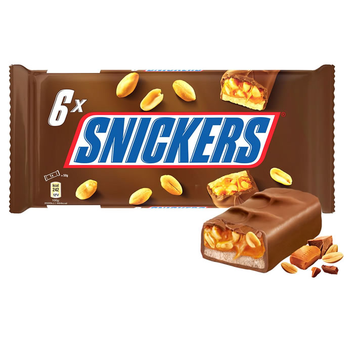 SNICKERS Barres chocolatées aux cacahuètes et caramel