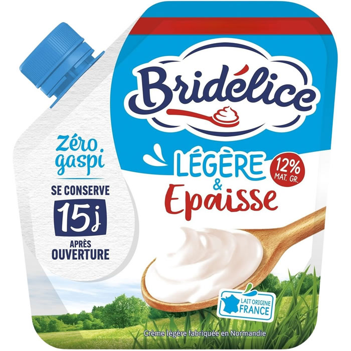 BRIDELICE Crème fraîche épaisse légère 12% M.G