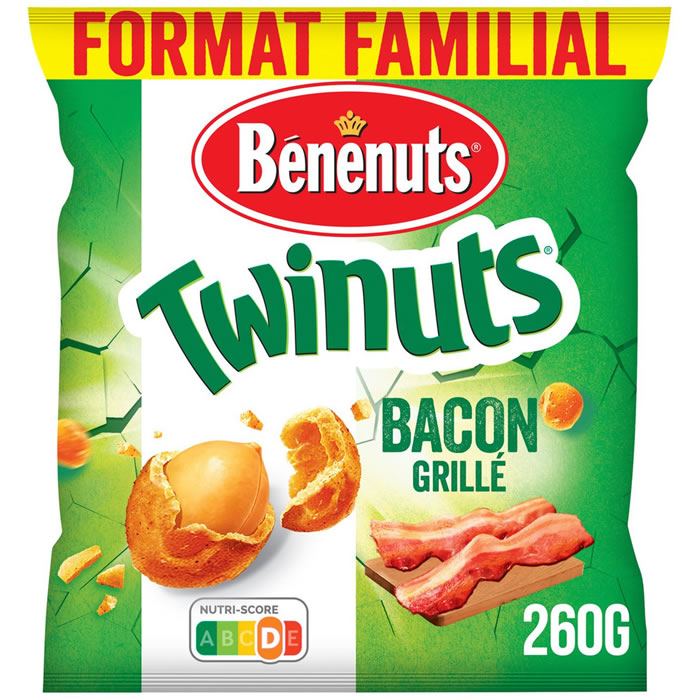 BENENUTS Twinuts Cacahuètes enrobées goût bacon