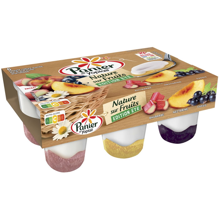 YOPLAIT Panaché de yaourts sur lit de fruits