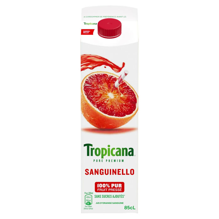 TROPICANA Pure Premium Pur jus d'orange sanguine avec pulpe