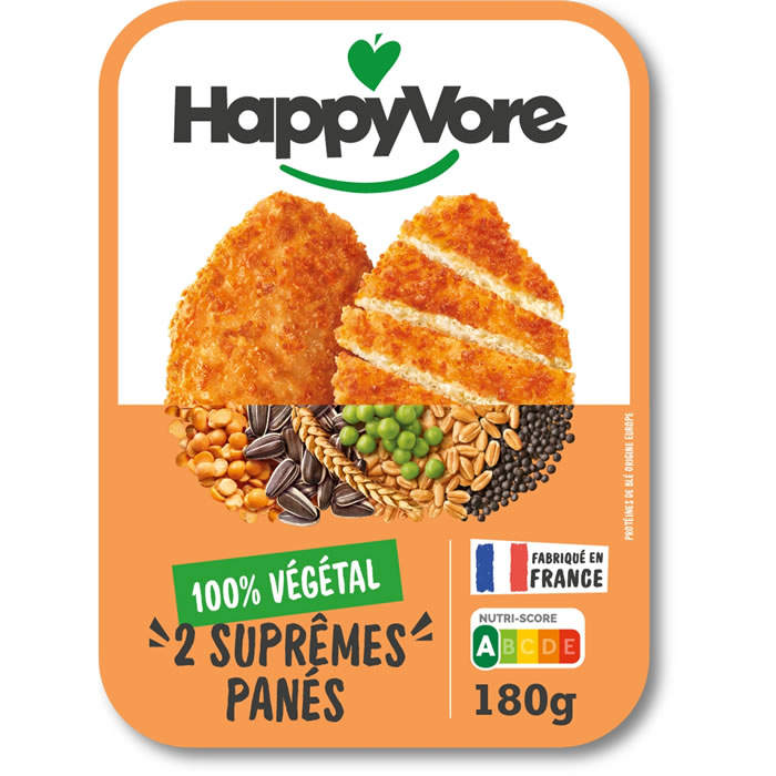 HAPPYVORE Panés végé à base de blé et de pois