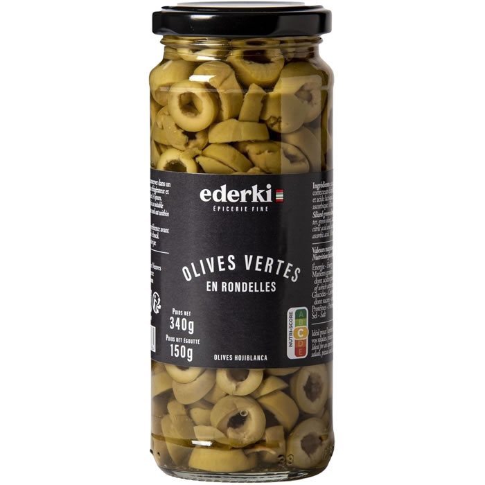 EDERKI Olives vertes en rondelles