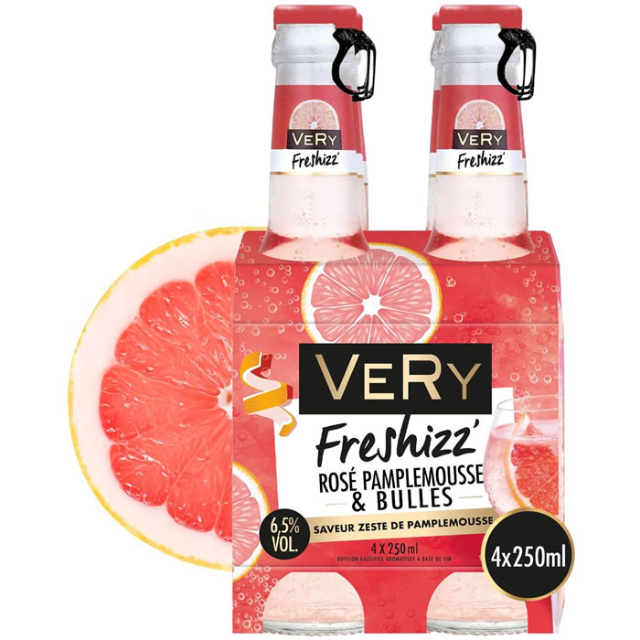 VERY Freshizz' Boisson pétillante à base de vin rosé et jus de pamplemousse
