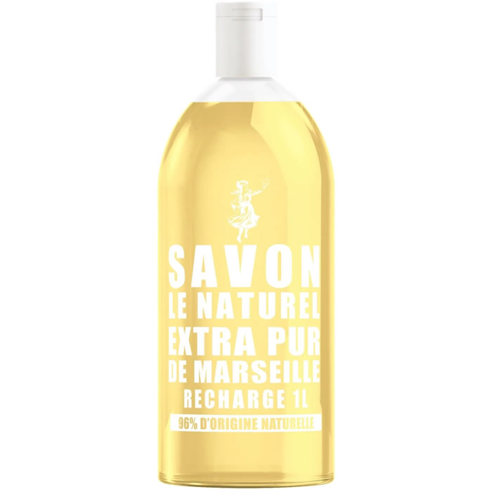 LE NATUREL Recharge gel lavant mains au savon de marseille miel lavande