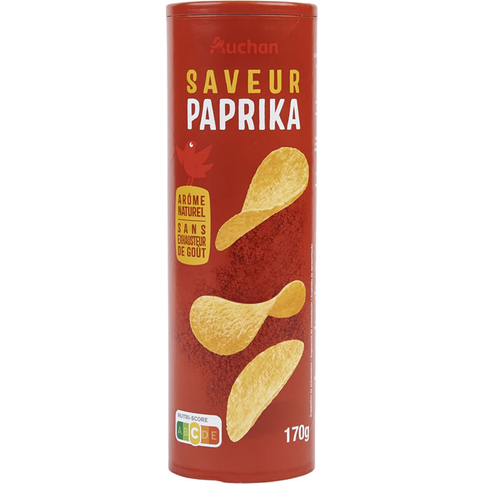 AUCHAN Chips tuiles saveur paprika
