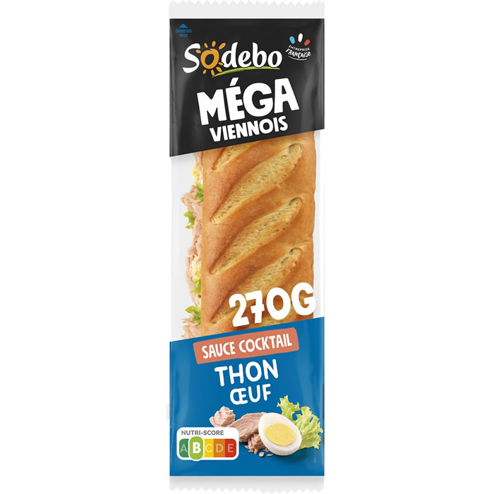 SODEBO Le Méga Sandwich au thon et oeuf