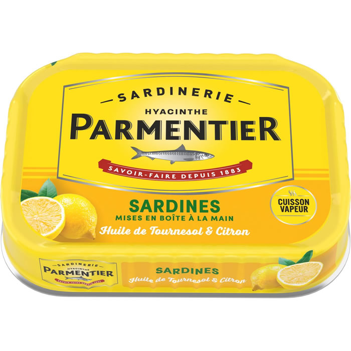 PARMENTIER Sardines à l'huile de tournesol et au citron