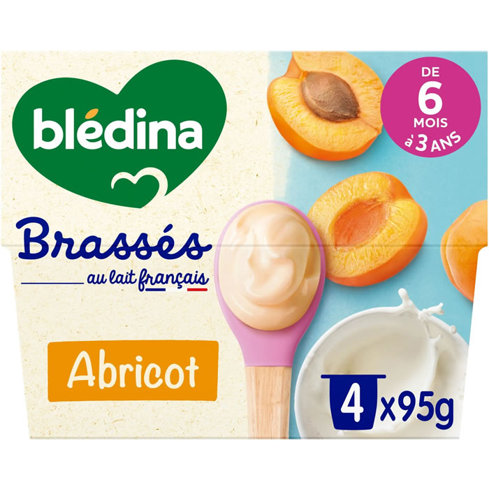 BLEDINA Les Brassés Dessert lacté à l'abricot dès 6 mois