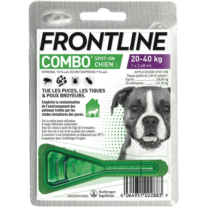 FRONTLINE Combo Pipette anti-puces et anti-tiques pour chien