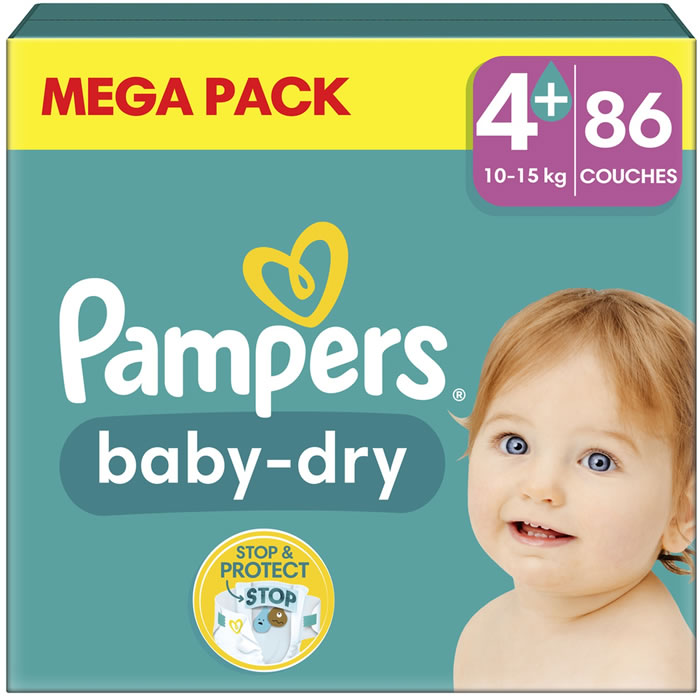 PAMPERS Baby-Dry Couches taille 4 (10-15 kg)