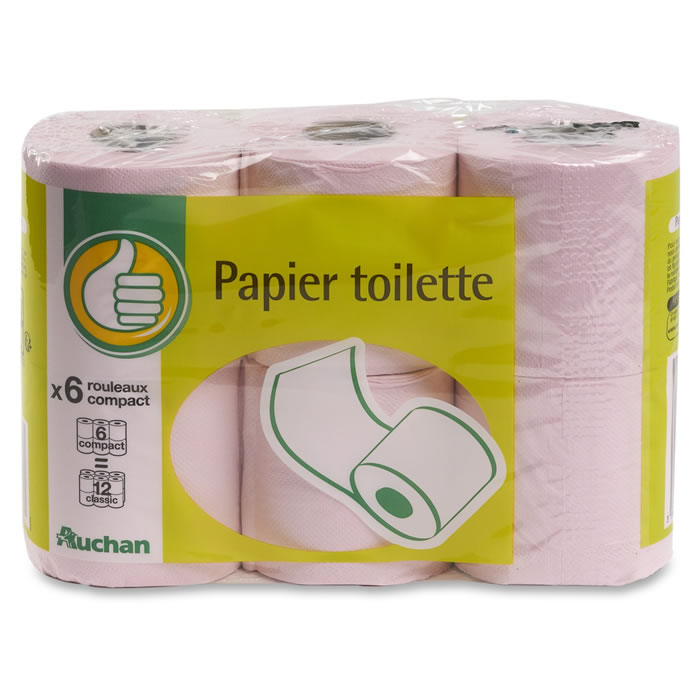 AUCHAN Essentiel Papier toilette 2 plis