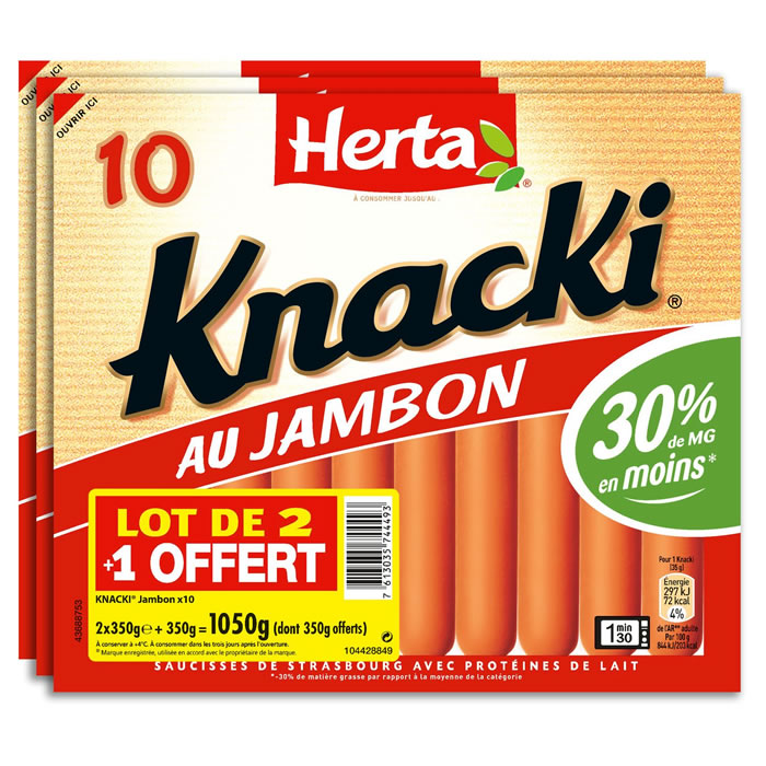 HERTA Knacki Saucisses de Strasbourg -30% M.G