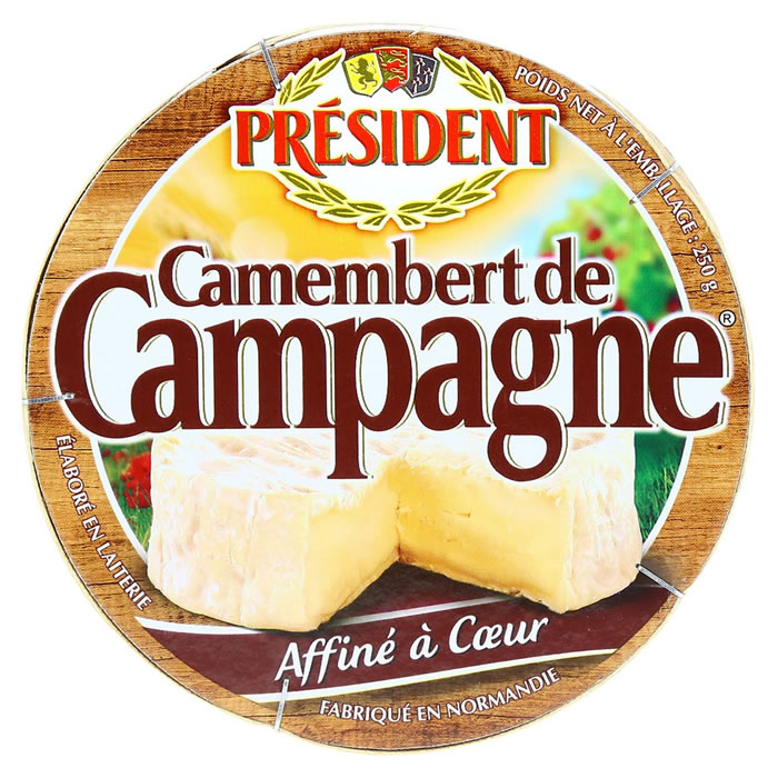 PRESIDENT Camembert de campagne au lait pasteurisé