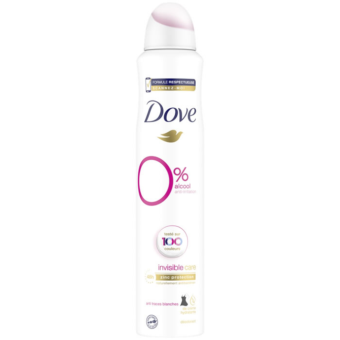 DOVE Invisible Care 0% Déodorant spray anti traces blanches 48h
