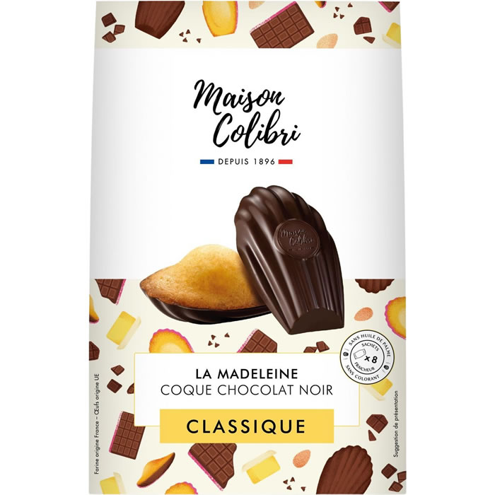 MAISON COLIBRI Madeleines au chocolat noir