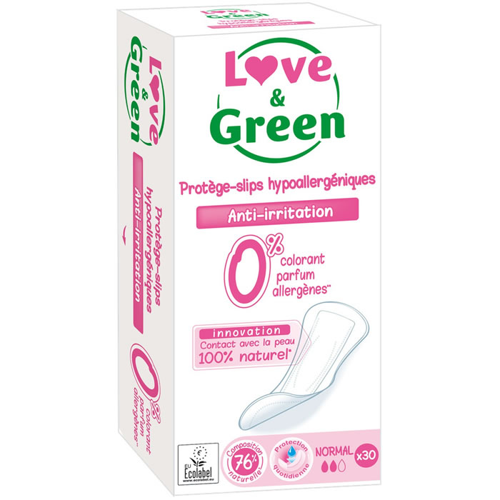 LOVE & GREEN Protège-slips hypoallergéniques normal