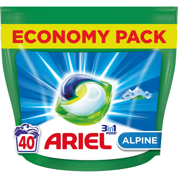 ARIEL : Tout en 1 Pods - Lessive capsules alpine - chronodrive