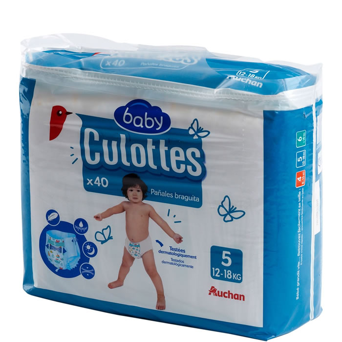 AUCHAN Baby Couches-culottes taille 5 (12-18 kg)