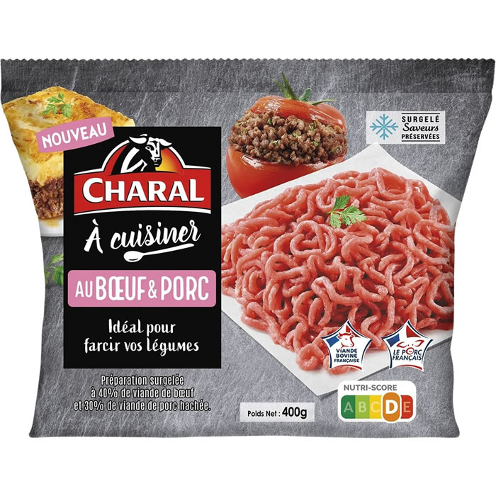 CHARAL A Cuisiner Hachés à base de bœuf et porc