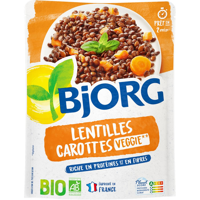 BJORG Lentilles et carottes bio