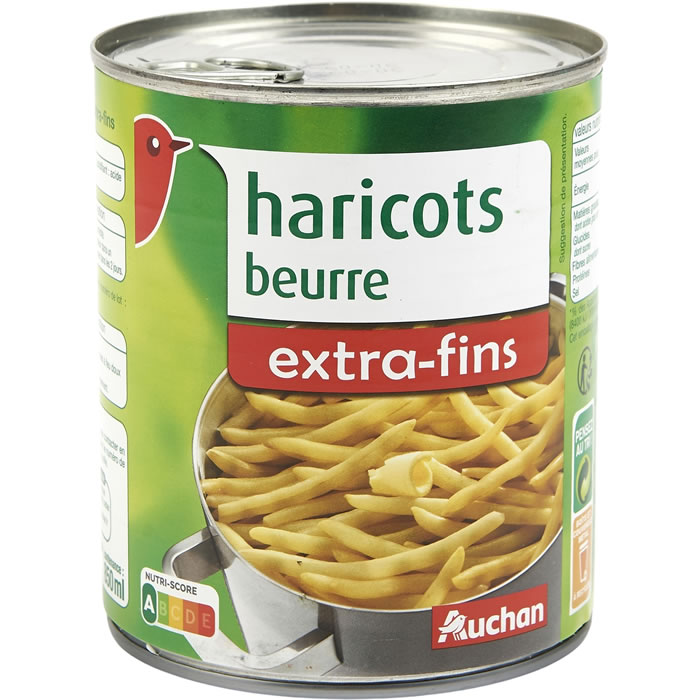 AUCHAN Haricots beurre extra fins