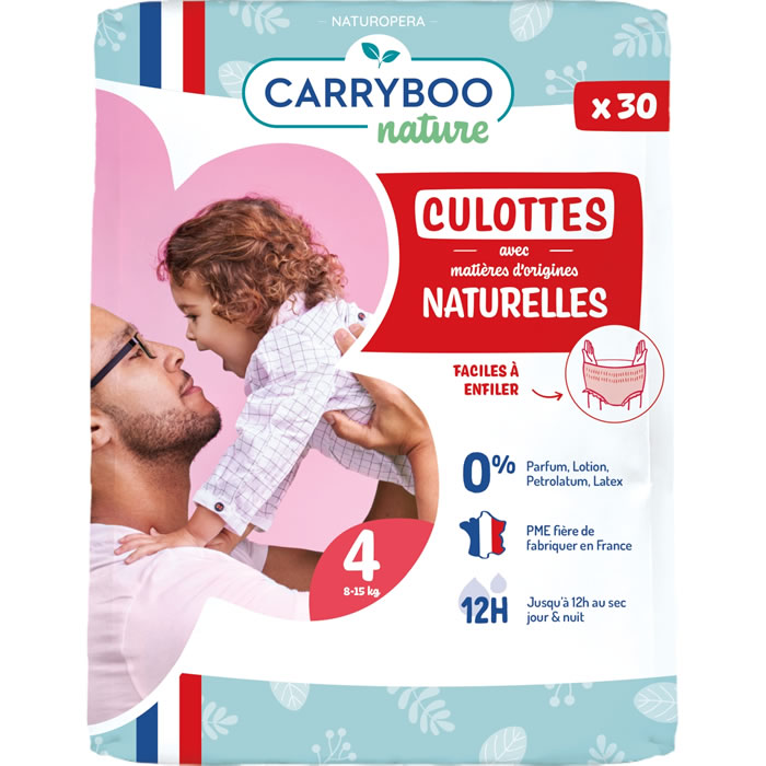 CARRYBOO Nature Couches-culottes taille 4 (8-15 kg)