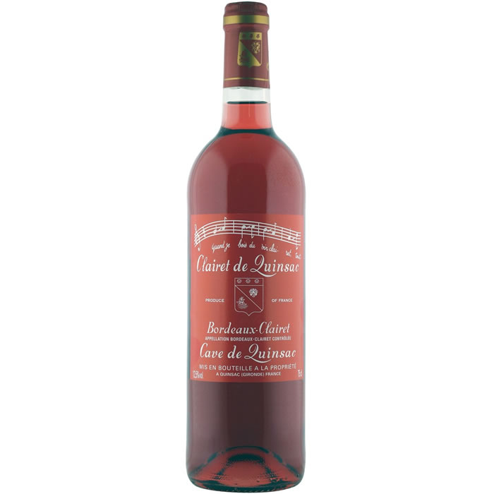 BORDEAUX CLAIRET Cave de Quinsac Vin rosé AOP