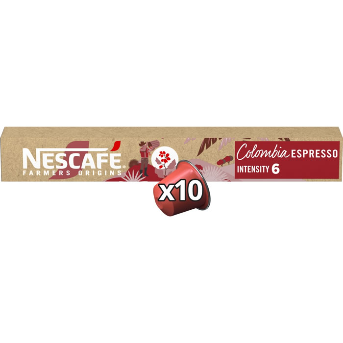 NESCAFE B-Farmers Origins Capsules de café espresso décaféiné de Colombie N°6