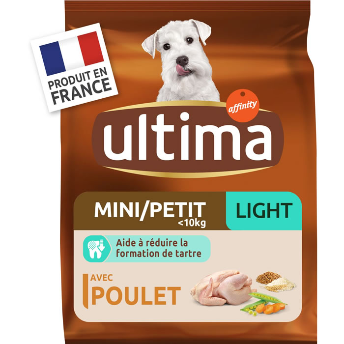 ULTIMA Mini Light Croquettes pour chien -10kg