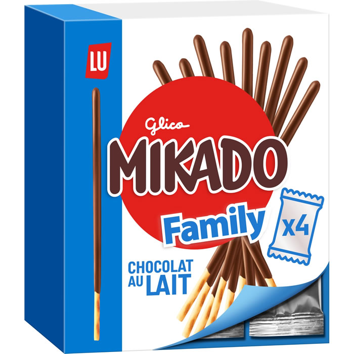 MIKADO Bâtonnets de biscuits nappés de chocolat au lait