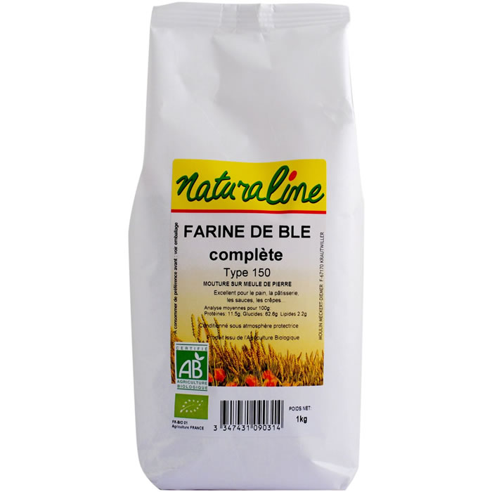 NATURALINE Farine de blé complète bio T 150