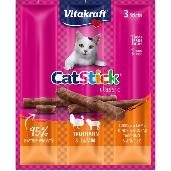 VITAKRAFT CatStick Friandises pour chats à la dinde et agneau