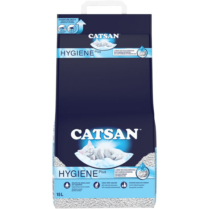 CATSAN Hygiène Plus Litière minérale pour chats non agglomérante