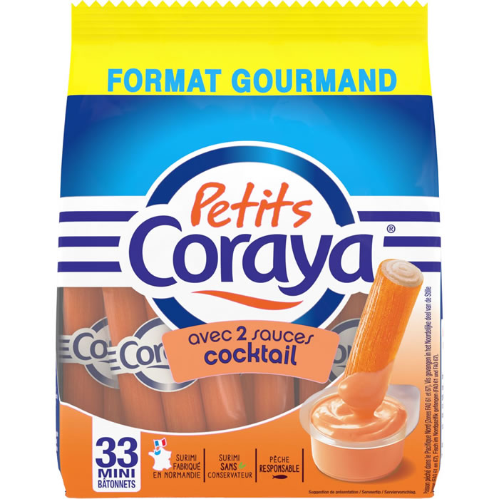 CORAYA Petits Bâtonnets de surimi et sauce cocktail