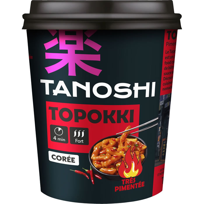 TANOSHI Corée Gâteaux de riz avec sauce très pimentée topokki