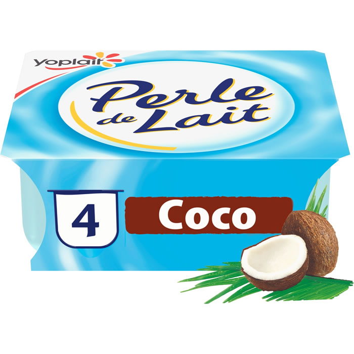 PERLE DE LAIT Yaourts aromatisés à la noix de coco