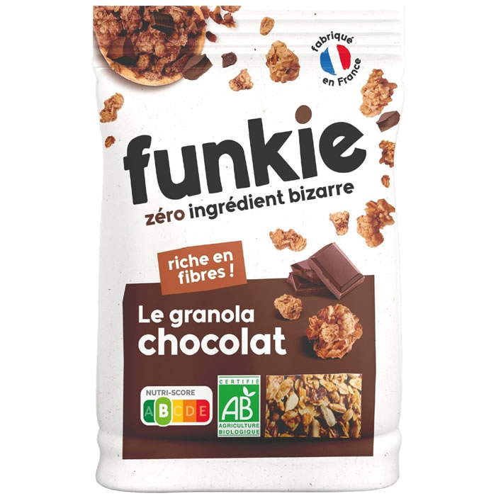 FUNKIE Le Granola Céréales à l'avoine et au chocolat noir bio