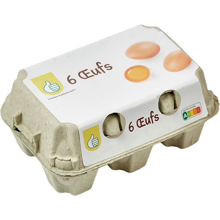 AUCHAN Essentiel Oeuf de poules élevées au sol datés du jour de ponte