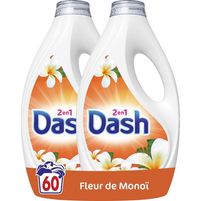 DASH Lessive liquide 2 en 1 fleur de monoï