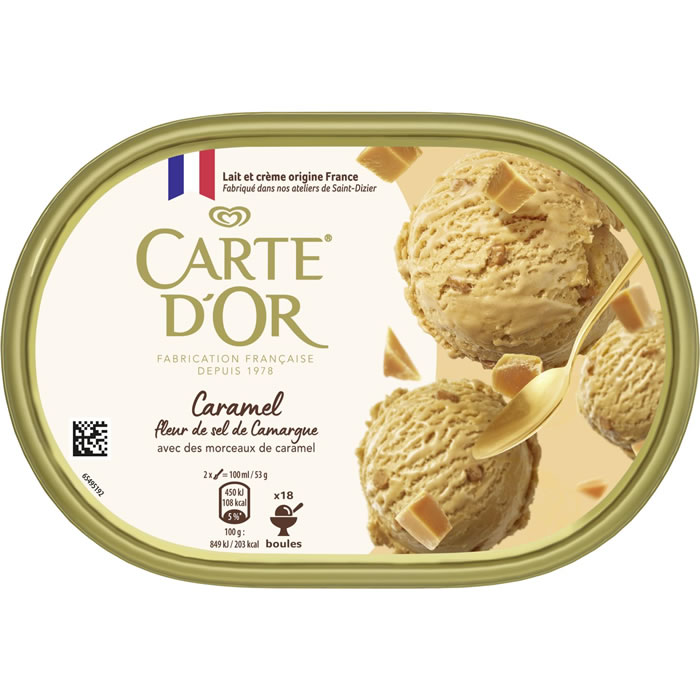 CARTE D'OR Crème glacée au caramel à la fleur de sel