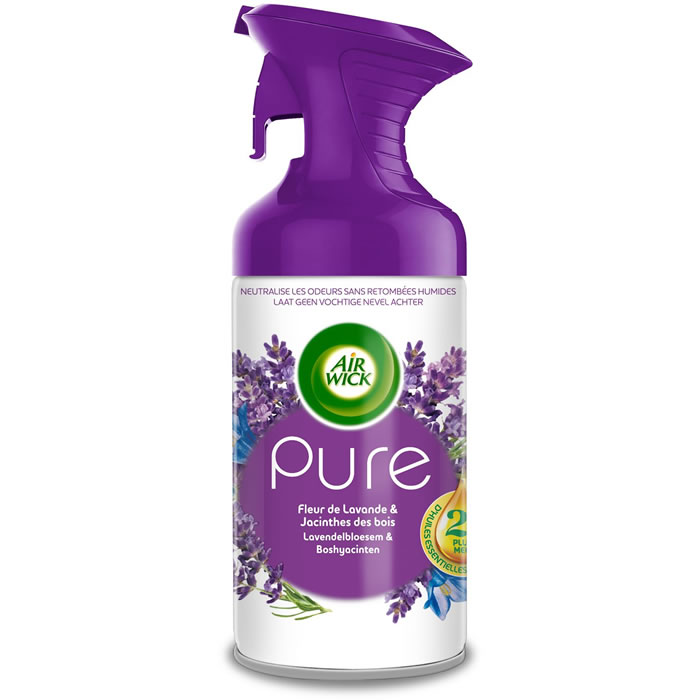 AIR WICK Pure Désodorisant spray anti-odeurs lavande et jacinthe