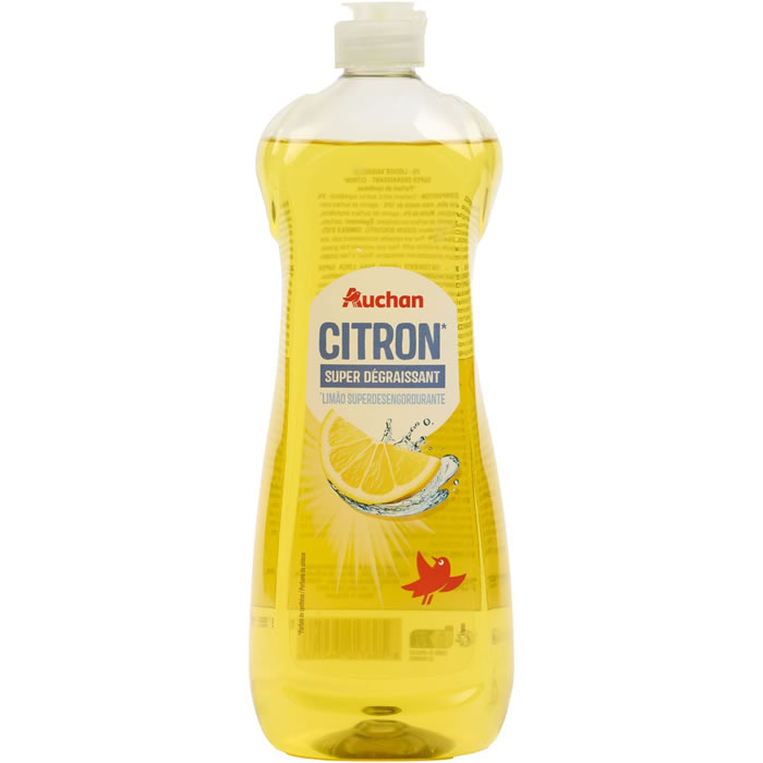 AUCHAN Liquide vaisselle super dégraissant au citron
