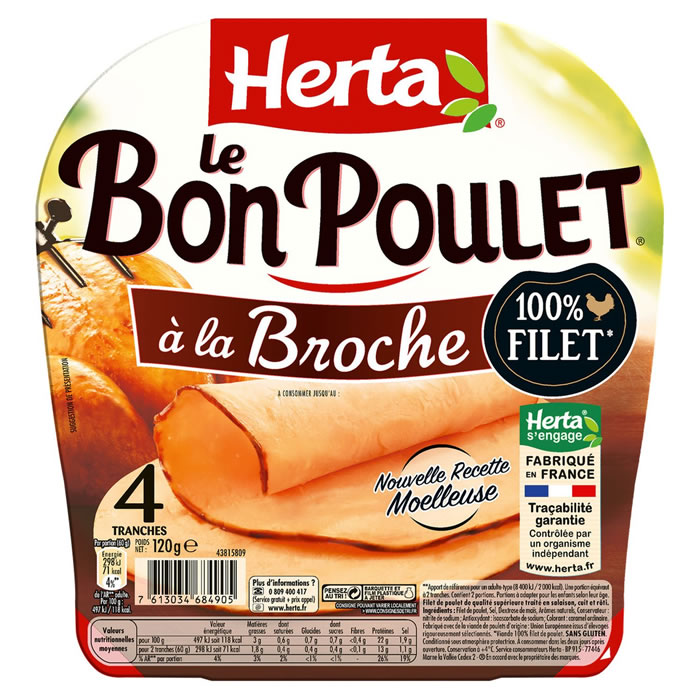 HERTA Le Bon Poulet Filet de Poulet à la Broche