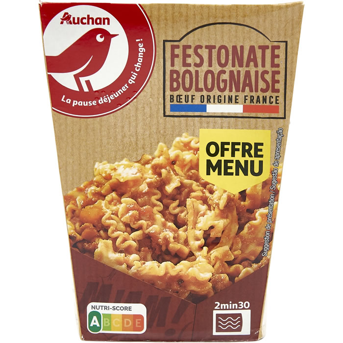 AUCHAN Box Fusilli à la bolognaise