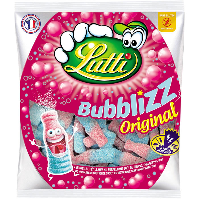 LUTTI Bubblizz Bonbons gélifiés aromatisés bubble-gum