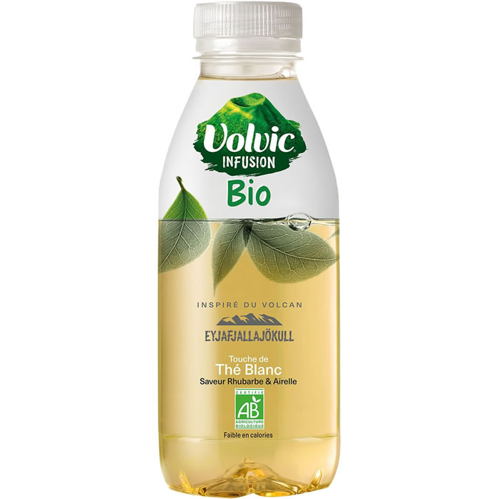 VOLVIC Infusion Bio Eau infusée au thé blanc bio
